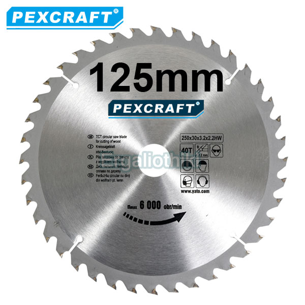 PEXCRAFT Δίσκος κοπής ξύλου Φ125 (για γωνιακό τροχό)