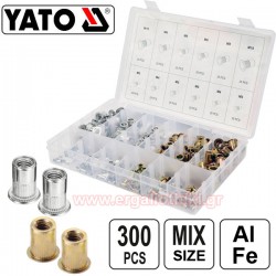 YATO YT-36480 Σετ πριτσινοπαξιμάδια αλουμινίου και σιδήρου Μ3-Μ10