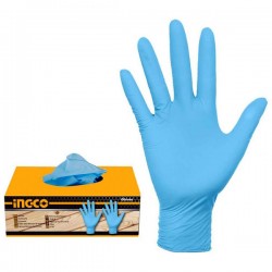 INGCO HGNG02-L Γάντια νιτριλίου μπλε LARGE (100τεμ)
