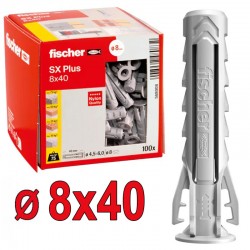 FISCHER SX Plus 8x40 Βύσμα γενικής χρήσης 568008 (100 τεμάχια)
