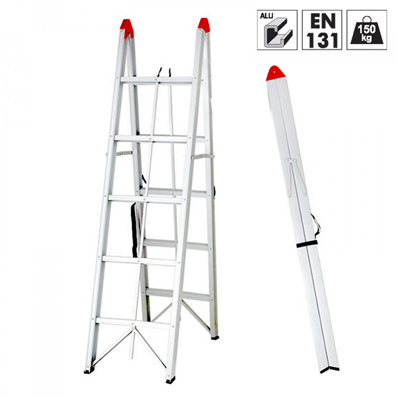 GEHOCK 59-608005 Σκάλα αλουμινίου πτυσσόμενη 5+5 σκαλιά