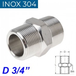 INOX 304 Νίπελ 3/4"