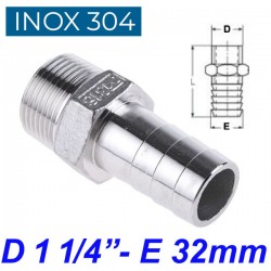 INOX 304 Ακροσωλήνιο 1 1/4"