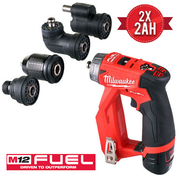 MILWAUKEE M12 FDDXKIT202X FUEL Δραπανοκατσάβιδο αποσπόμενων κεφαλών (4933464979)