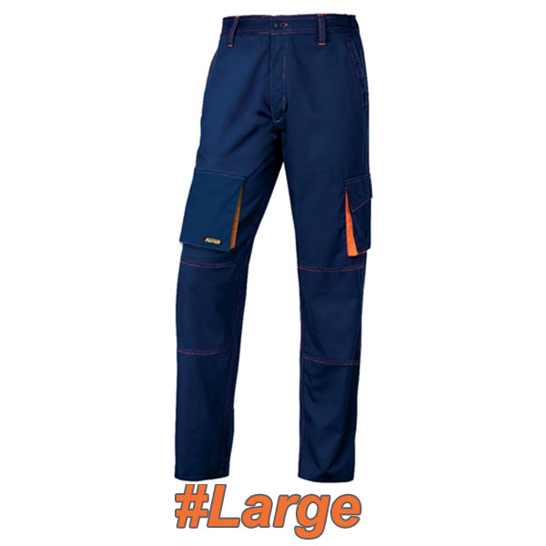 FERRELI BIZARO 16-304-623 Παντελόνι εργασίας μπλε - πορτοκαλί #Large