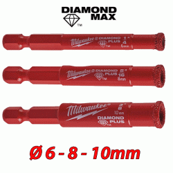 MILWAUKEE 4932471771 Diamond MAX Σετ ποτηροτρύπανα πλακιδίων Ø6-8-10mm (3 τεμ)