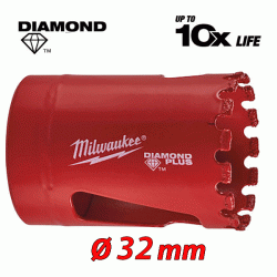 MILWAUKEE 49565620 Diamond PLUS Αδαμάντινο ποτηροτρύπανο χωρίς κρούση 32mm