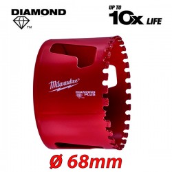 MILWAUKEE 49565664 DIAMOND PLUS Ποτηροτρύπανο αδαμάντιο χωρίς κρούση 68mm