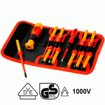 INGCO HKISD1201 Σειρά κατσαβίδια ηλεκτρολόγων 1000V VDE (12τεμ)
