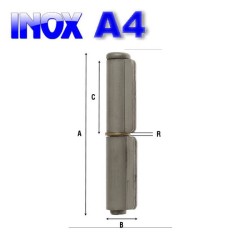 INOX A4 Μεντεσές ART1228 (επιλέγετε μέγεθος)