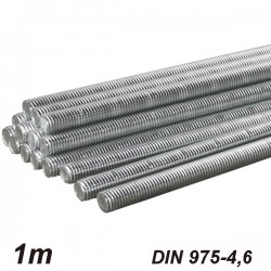 Ντίζες γαλβανιζέ 1m 60º DIN 975-4.6 (Επιλέγετε μέγεθος)