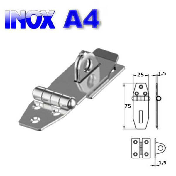 INOX A4 Καταβάτης πλακέ M8052A