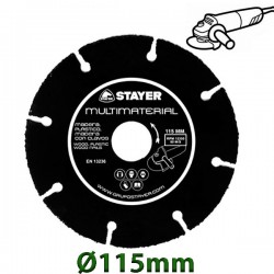 STAYER 2.442 Multimaterial Δίσκος γωνιακού τροχού για κοπή πολλαπλών υλικών (Ø115 x 22.2mm)