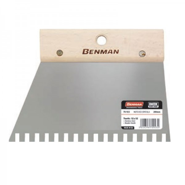 BENMAN 70921 Σπάτουλα πλακιδίων τετράγωνο δόντι 6x6mm