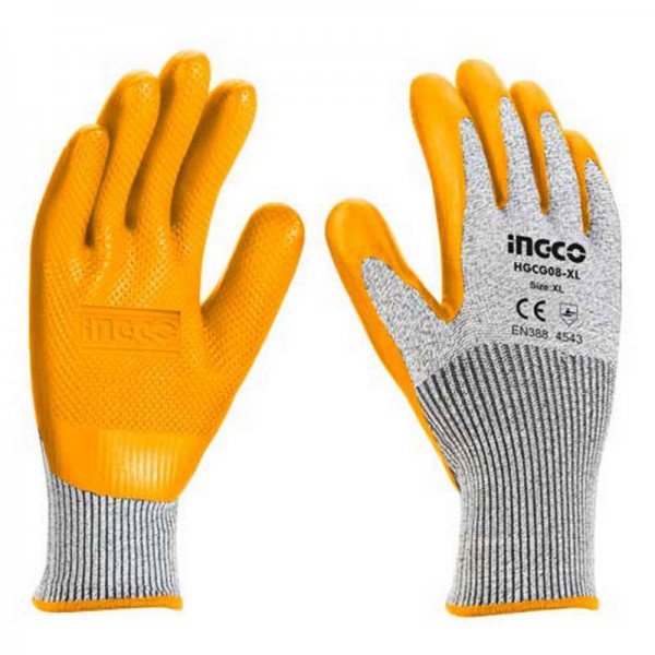 INGCO HGCG08-XL Γάντια εργασίας υψηλής αντοχής στα κοψίματα 