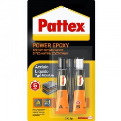 PATTEX N27 POWER EPOXY Κόλλα μετάλλων εποξική σωληνάρια - Υγρό μέταλλο  (30gr)