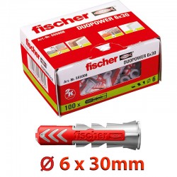 FISCHER 555006 Βύσμα πλαστικό DuoPower Ø6x30mm (100 τεμ)