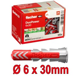 FISCHER 535453 Βύσμα πλαστικό DuoPower Ø6x30mm (100 τεμ)