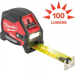 MILWAUKEE 4932492469 Μετροταινία 7.5m και επαναφορτιζόμενο φακό LED 100 lumens