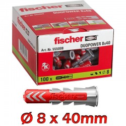 FISCHER 555008 Βύσμα πλαστικό DuoPower Ø8x40mm (100 τεμ)