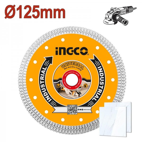 INGCO DMD081251HT Δίσκος Κοπής Δομικών Υλικών Λεπτός Ø125mm 