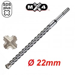 MILWAUKEE Τρυπάνι MX4 SDS-Plus 4 κοπών Ø 22mm (επιλέγετε μήκος)