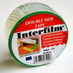 INTERFILM 132 Αυτοκόλλητη Ταινία Μοκετών Διπλής Όψης 38mm x 10m (08-072-021)