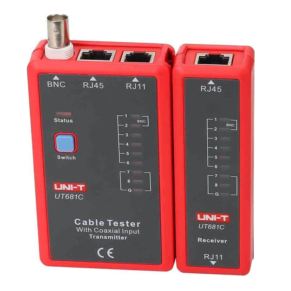 UNI-T UT681C Tester Ανιχνευτής Τηλεπικοινωνιακών Δικτύων RJ11 / RJ45 & BNC 