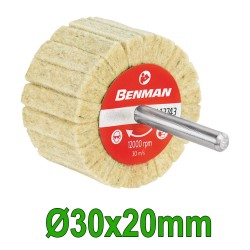 BENMAN 72103 Κετσές Γυαλίσματος Με Αξονάκι Ø30x20mm