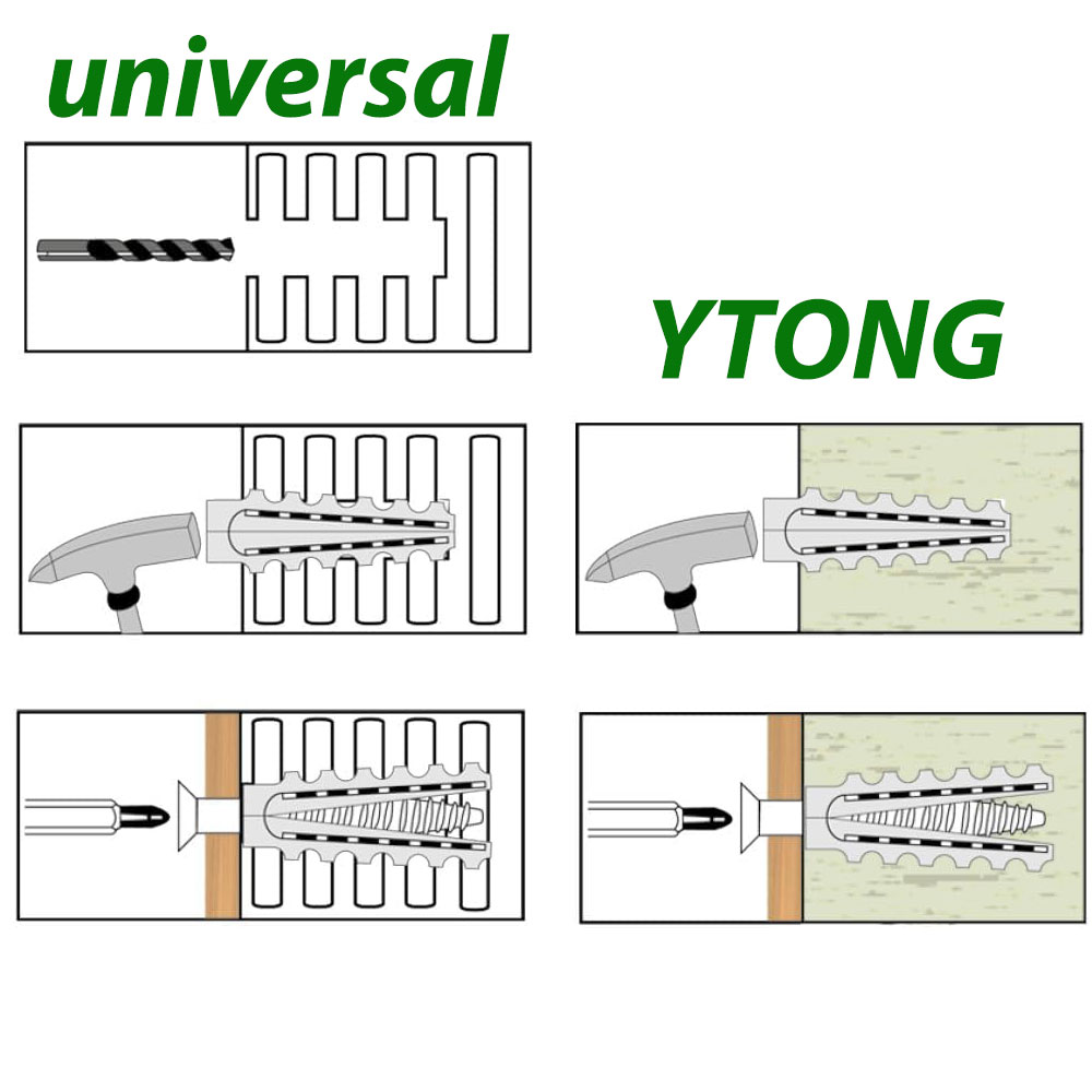 SMART MUP 8x60 Βύσμα για Πορομπετό / Ελαφρομπετό / Ytong