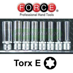FORCE TOOLS 4083 Σειρά καρυδάκια E-torx 1/2" 