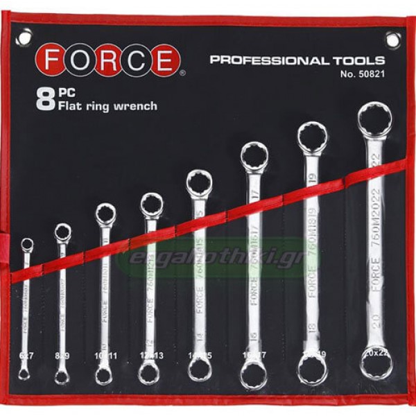 FORCE TOOLS 50821 Σειρά κλειδιά πολύγωνα ίσια 