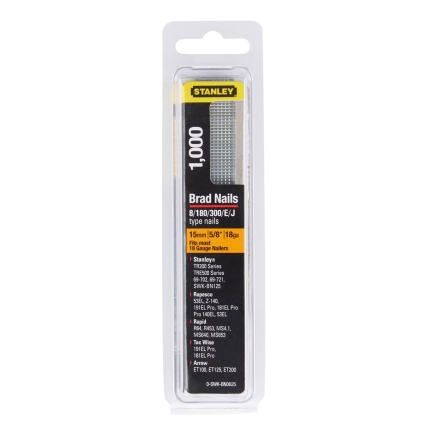 STANLEY 0-SWK-BN0625 Καρφιά 15mm Καρφωτικού Τύπου 8/300/E/J (1000 τμχ)